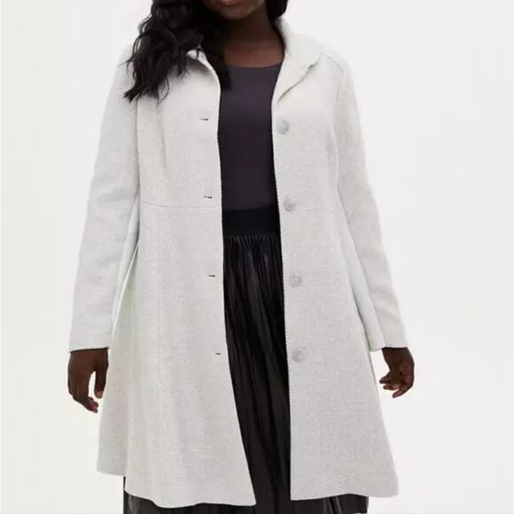 TORRID Wool Shawl Collar Coat - Picture 1 of 10